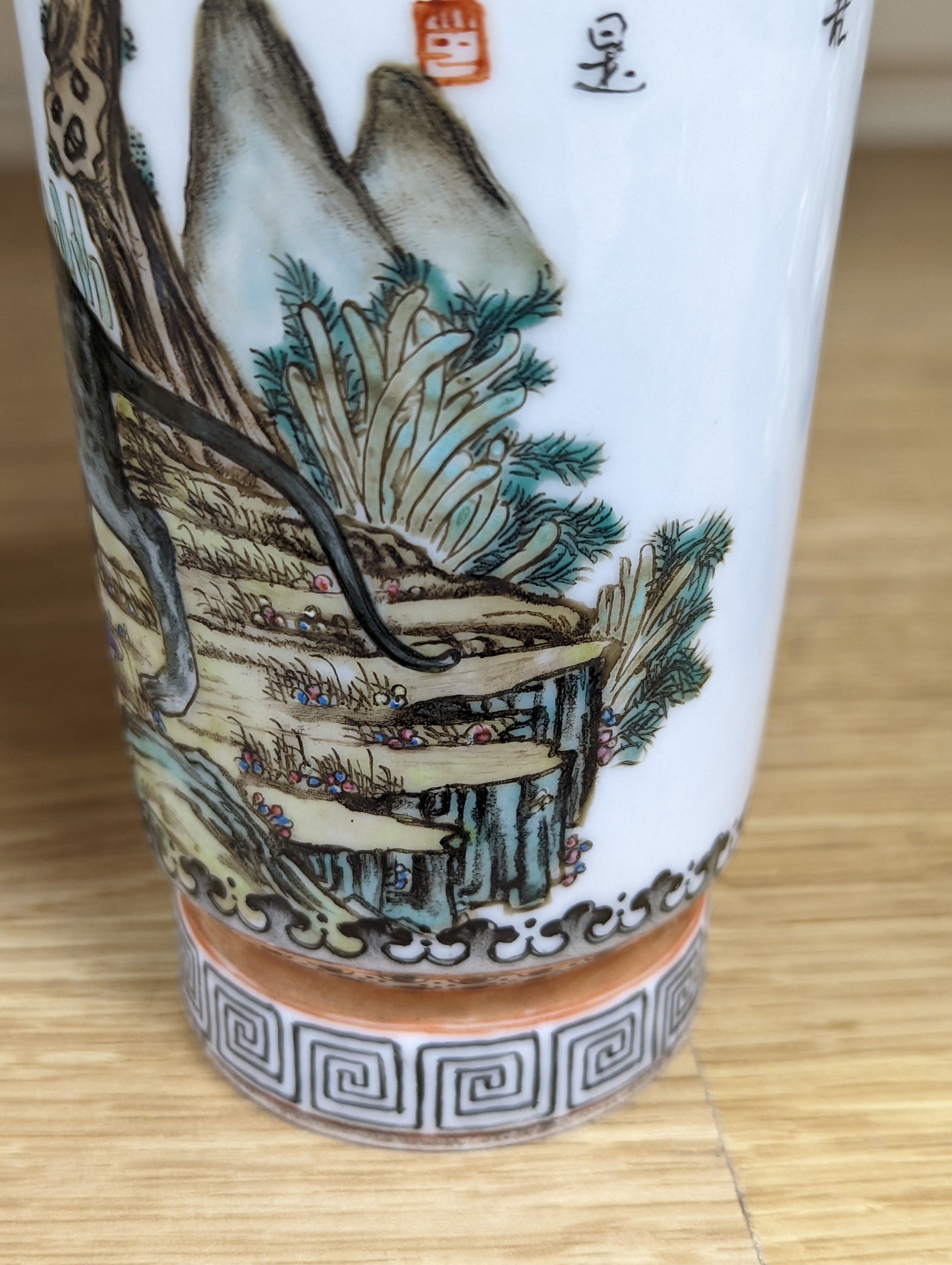 A Chinese famille rose vase. 25cm